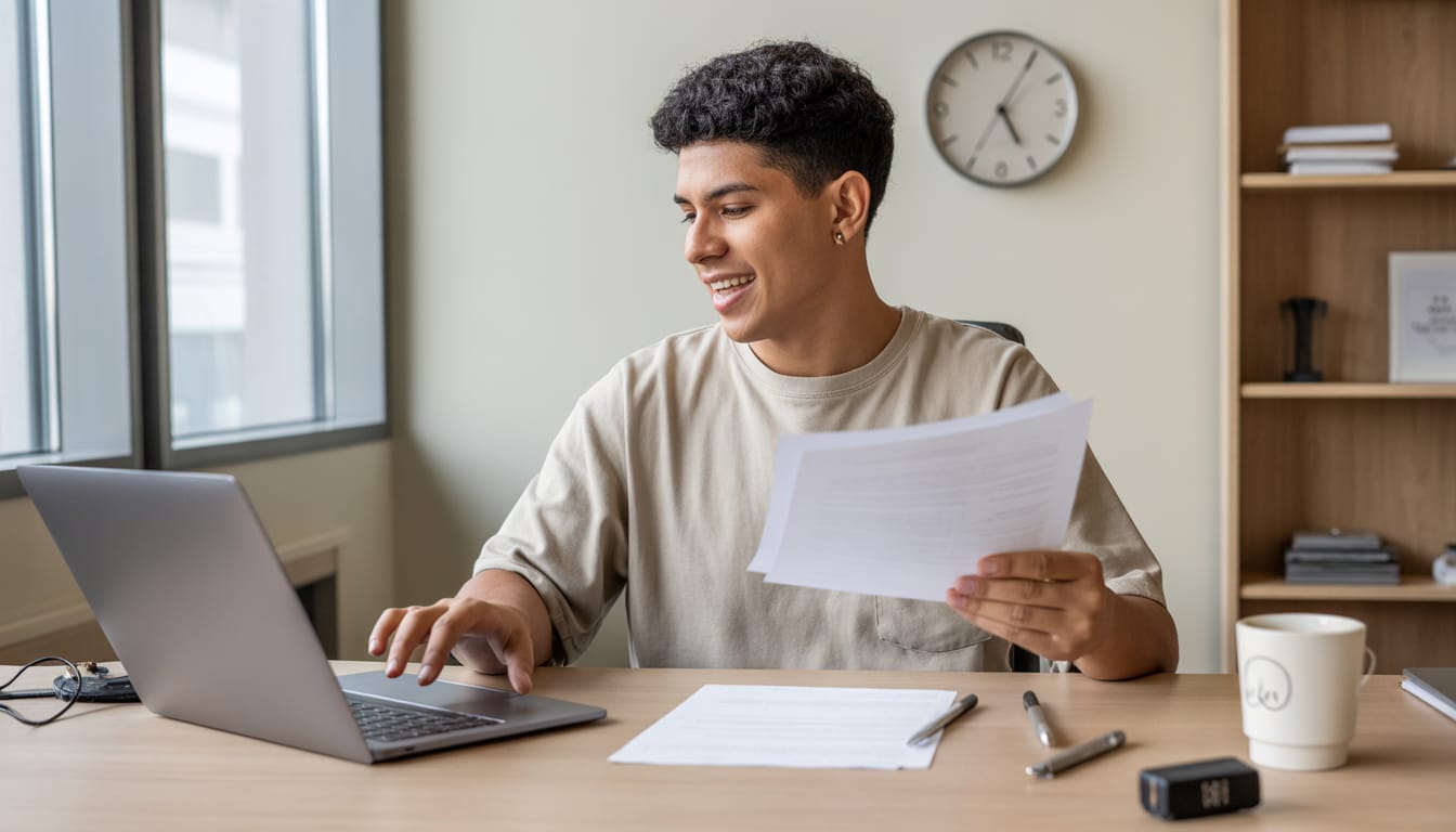 Estudante gerando TCC completo com IA em menos de 60 minutos com estrutura ABNT 2024