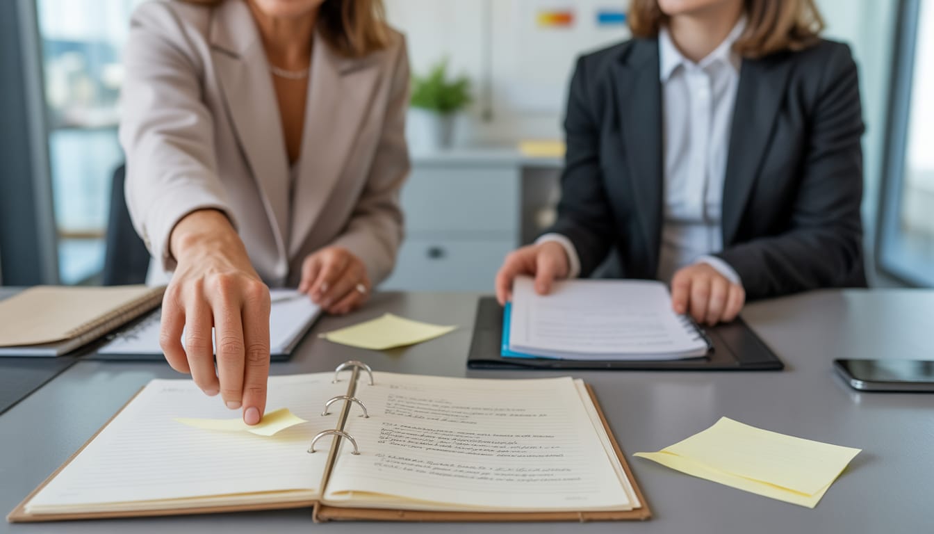 Estudante revisando e reorganizando um texto acadêmico com estrutura e clareza