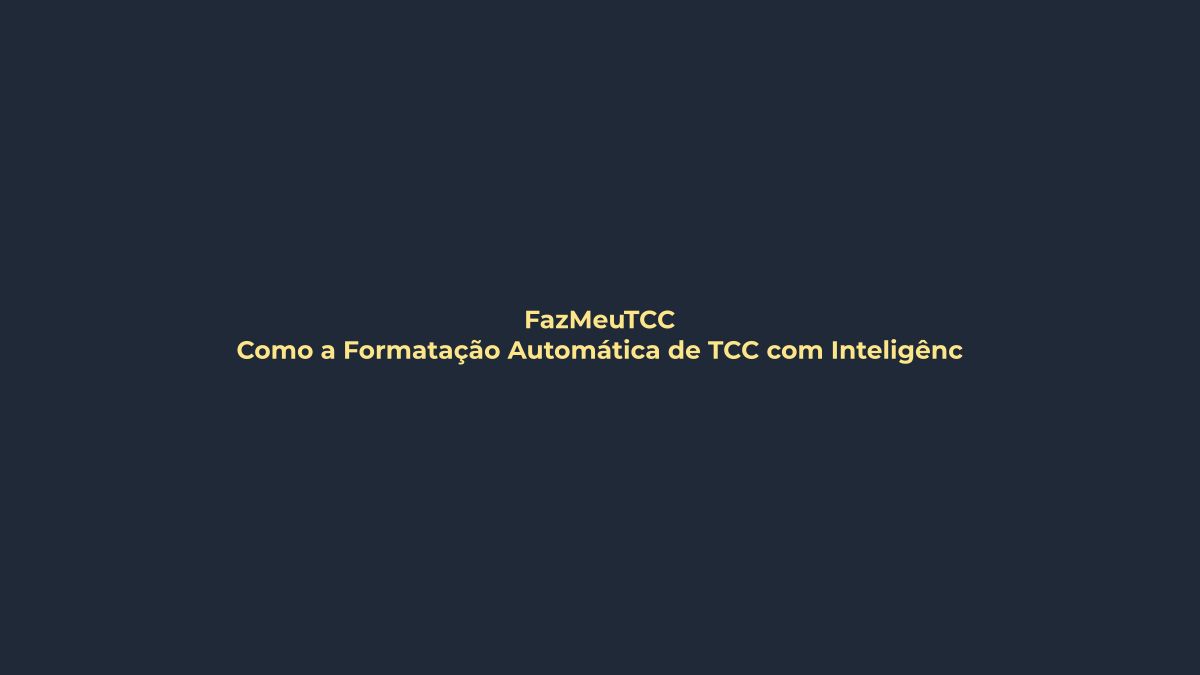 Como a Formatação Automática de TCC com Inteligência Artificial Garante Originalidade e Agilidade na ABNT